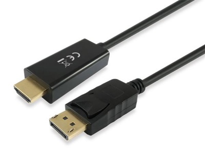 Átalakító kábel, DisplayPort-HDMI, 3m, EQUIP